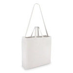 Bolsa de algodón OEKO-TEX en varios colores con doble asa 220 g/m2 color blanco