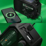 Radio de emergencia de plástico ABS con linterna y alarma Philips color negro sexta vista