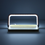 Cargador inalámbrico de bambú para escritorio con iluminación 15 W color natural septima vista