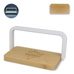 Cargador inalámbrico de bambú para escritorio con iluminación 15 W