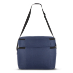 Bolsa nevera de doble compartimiento y bolsillo frontal 12L color azul oscuro quinta vista