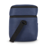 Bolsa nevera de doble compartimiento y bolsillo frontal 12L color azul oscuro sexta vista
