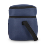 Bolsa nevera de doble compartimiento y bolsillo frontal 12L color azul oscuro septima vista