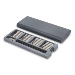 Kit de herramientas de precisión para reparar dispositivos electrónicos color gris segunda vista