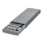 Kit de herramientas de precisión para reparar dispositivos electrónicos color gris tercera vista