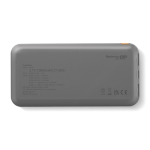 Batería externa para cargar 3 dispositivos simultáneamente 10.000 mAh color negro tercera vista