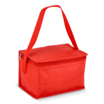 Bolsa nevera con forro de aluminio en el interior para 6 latas color rojo