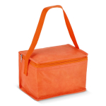 Bolsa nevera con forro de aluminio en el interior para 6 latas color naranja