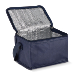 Bolsa nevera con forro de aluminio en el interior para 6 latas color azul oscuro segunda vista