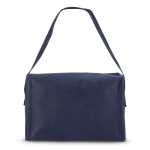 Bolsa nevera con forro de aluminio en el interior para 6 latas color azul oscuro cuarta vista