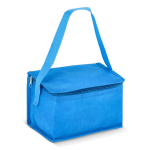 Bolsa nevera con forro de aluminio en el interior para 6 latas color azul claro