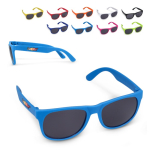 Gafas de sol en varios colores con un lente negro UV400