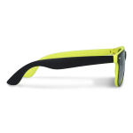 Gafas de sol personalizables bicolores con lentes polarizados UV400 color amarillo tercera vista