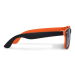Gafas de sol personalizables bicolores con lentes polarizados UV400 color naranja tercera vista