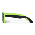 Gafas de sol personalizables bicolores con lentes polarizados UV400 color verde lima cuarta vista