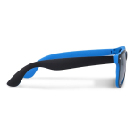 Gafas de sol personalizables bicolores con lentes polarizados UV400 color azul claro tercera vista