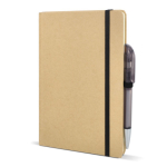 Cuaderno de cartón con detalles en color A5 páginas a rayas color negro quinta vista