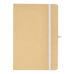 Cuaderno de cartón con detalles en color A5 páginas a rayas color blanco segunda vista