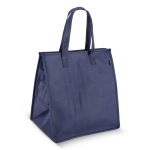 Bolsa nevera grande para llevar con forro de aluminio en el interior color azul oscuro