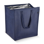Bolsa nevera grande para llevar con forro de aluminio en el interior color azul oscuro segunda vista