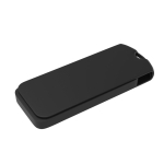 Memoria USB hecha a medida de plástico giratoria hecha en Europa color negro vista detalle