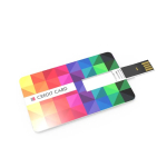 Tarjeta USB hecha a medida con forma ultradelgada hecha en Europa color blanco vista con impresión