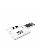 Memoria USB hecha a medida, hecha en Europa, desplegable y cuadrada color blanco vista de impresión