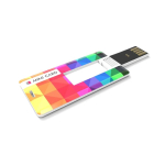 Memoria USB hecha a medida formato Mini Card hecha en Europa color blanco vista con impresión