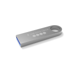 USB hecho a medida de metal hecho en Europa, para el juego de llaves color plateado vista con impresión