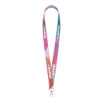 Lanyard hecho a medida de poliéster para sublimar con mosquetón o clip color blanco