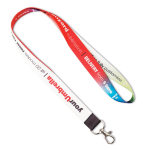 Lanyard hecho a medida de poliéster para sublimar con mosquetón o clip color blanco