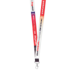 Lanyard hecho a medida de poliéster para sublimar con mosquetón o clip color blanco
