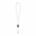 Lanyard poliéster hecho a medida hebilla desmontable para sublimar color blanco septima vista