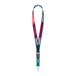 Lanyard poliéster hecho a medida hebilla desmontable para sublimar color blanco