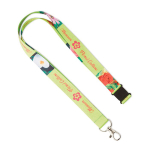 Lanyard hecho a medida de RPET para sublimar con mosquetón o clip color blanco