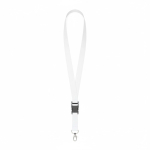 Lanyard desmontable de RPET hecho a medida para sublimación color blanco septima vista