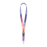 Lanyard desmontable de RPET hecho a medida para sublimación color blanco