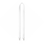 Lanyard hecho a medida de RPET con dos mosquetones o clips color blanco septima vista