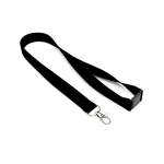 Lanyard hecho de poliéster hecho a medida con mosquetón o clip color negro
