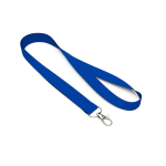 Lanyard hecho de poliéster hecho a medida con mosquetón o clip color azul real