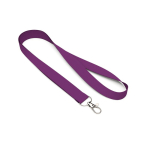 Lanyard hecho de poliéster hecho a medida con mosquetón o clip color morado