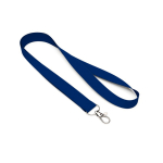Lanyard hecho de poliéster hecho a medida con mosquetón o clip color azul ultramarino