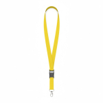 Lanyard hecho a medida de poliéster con hebilla desmontable color amarillo septima vista