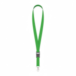 Lanyard hecho a medida de poliéster con hebilla desmontable color verde septima vista