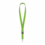 Lanyard hecho a medida de poliéster con hebilla desmontable color verde manzana septima vista