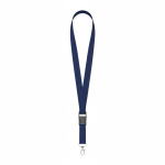 Lanyard hecho a medida de poliéster con hebilla desmontable color azul ultramarino septima vista