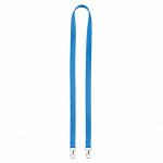 Lanyard hecho a medida de poliéster con 2 mosquetones a escoger color azul septima vista