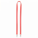 Lanyard hecho a medida de poliéster con 2 mosquetones a escoger color rojo septima vista