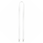 Lanyard hecho a medida de poliéster con 2 mosquetones a escoger color blanco septima vista
