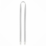 Lanyard hecho a medida de poliéster con 2 mosquetones a escoger color gris septima vista